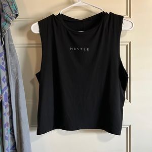 Women’s Muscle Tank “Hustle” Gym Workout Shirt